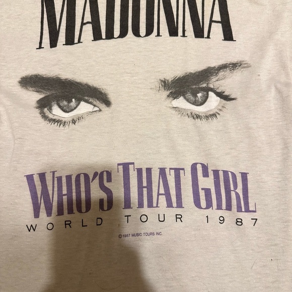 T-shirt Vintage Concert Madonna Années 80 - Modèle Unisexe Adulte - Taille S à XXL - Neuf Avec étiquettes